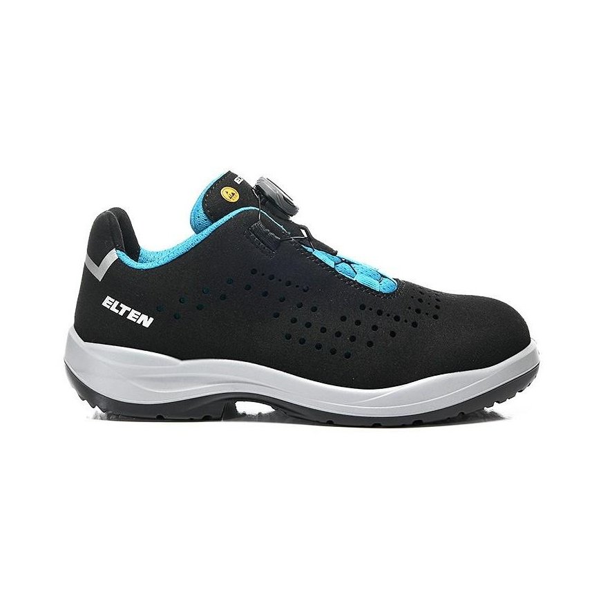 Moteriški batai ELTEN Impulse Lady Boa Aqua Low ESD S1P, juodi 40 – 2