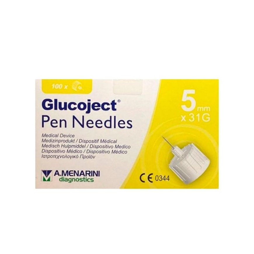 Menarini Glucoject Insulin Needle 31gx5mm 100U