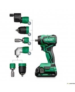 HIKOKI screwdriver 18V DS18DDQWRZ 55Nm 2x2,0Ah BL WYMIENNE GŁOWICE HITSYSTEM