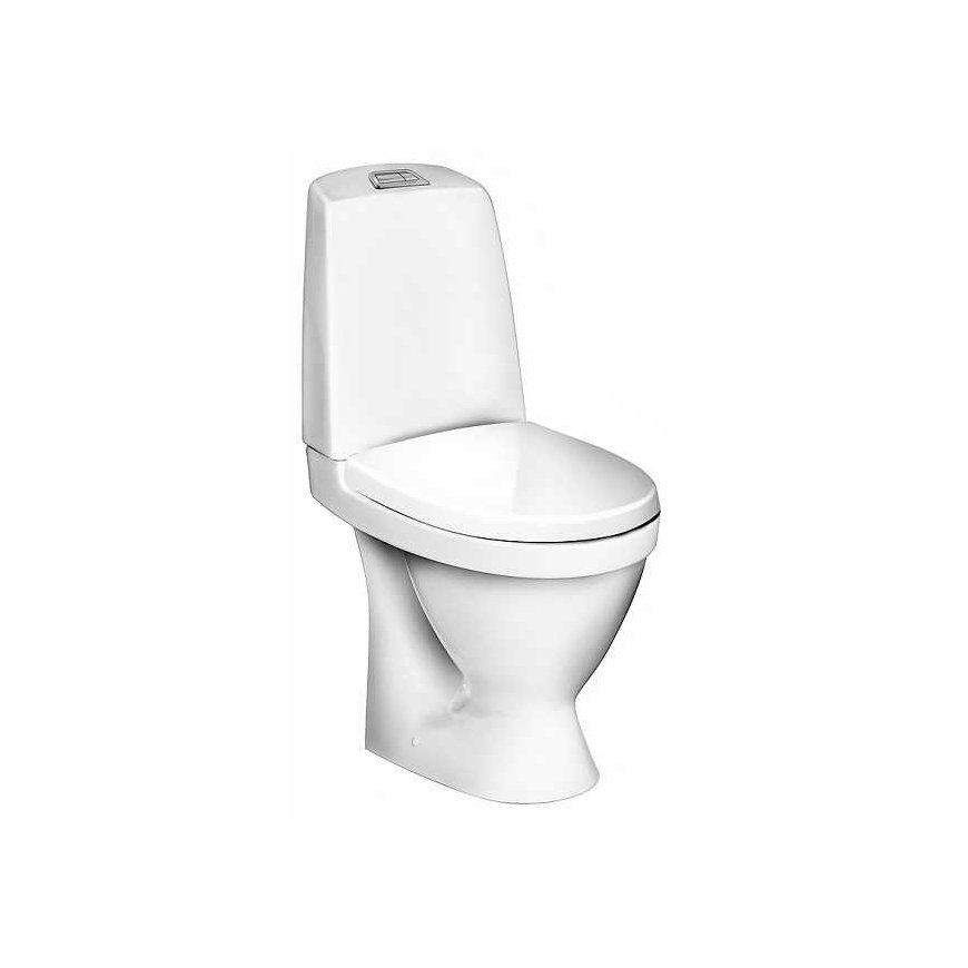 Gustavsberg WC with lid NAUTIC 1510HF 2/4 l, hor.