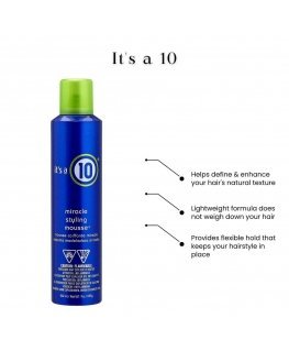 It's a 10, Miracle, Hair Styling Foam, For Volume, Medium Hold, 262 ml