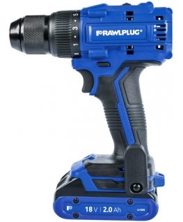 Screwdriver-drill RawlPlug R-PDD18-70-M2 18 V 2x2.0 Ah battery.