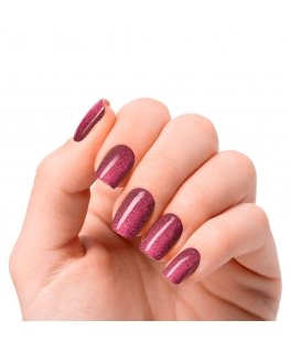 Nooves Ruby Claret Premium Glam Glitter Gel glue nails 20 pcs