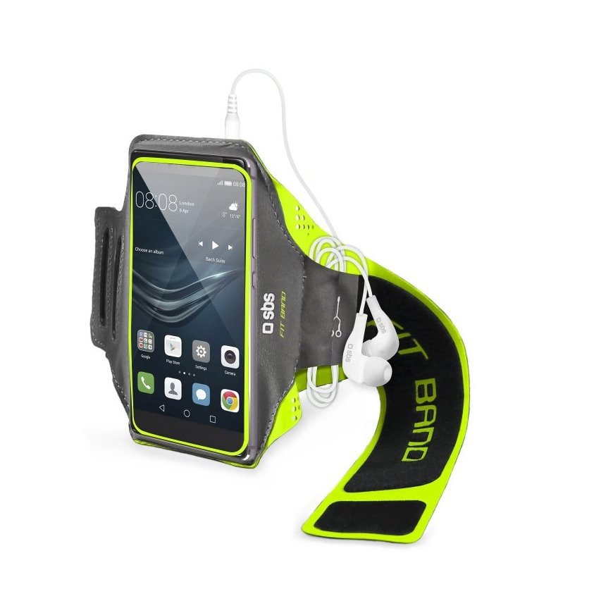 SBS TESPORTFITBANDXXLK mobilo telefonu apvalks 14 cm (5.5") Ietvars ar roksiksnu Melns, Zaļš – 2