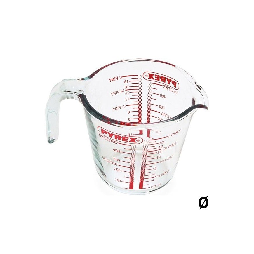 Matavimo ąsotis Pyrex Classic Vidrio Skaidrus stiklas