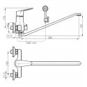 Domoletti Bath faucet with long spout Victoria DVI252.5/1 Domoletti Bath faucet with long spout Victoria DVI252.5/1