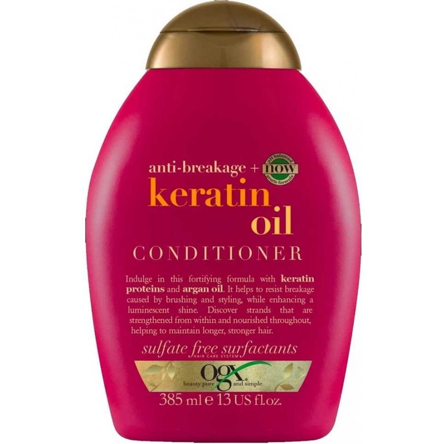Ogx Keratin Oil saugantis Nuo lūžinėjimo plaukų kondicionierius 385ml – 3