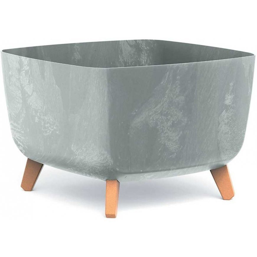 Prosperplast GRACIA SQUARE CONCRETE EFFECT FLOWER POT 39x39CM – 4