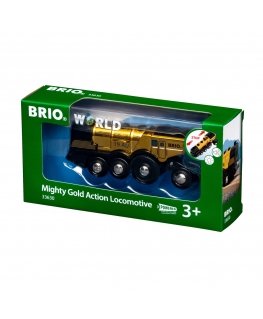 BRIO Goldene Batterielok mit Licht und Sound
