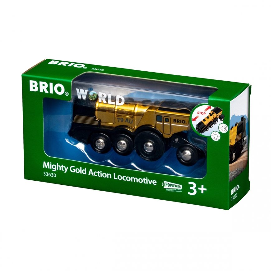 BRIO Goldene Batterielok mit Licht und