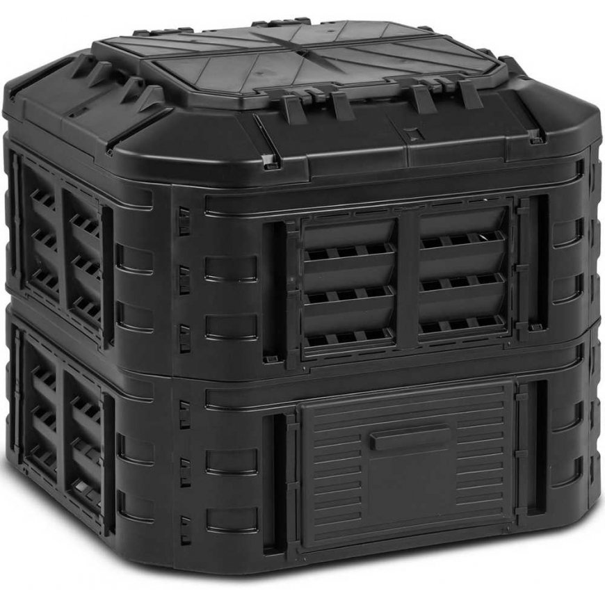 Hillvert Kompostownik modulowy do ogrodu na odpadki organiczne 90 x 90 x 80 cm 600 l – 2