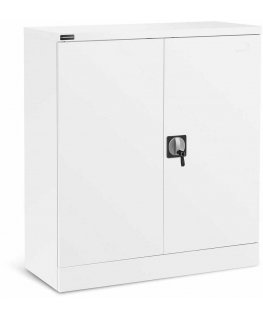 Frommstarck Szafka metal sp. biurowa na dokumenty akta su zamkiem na klucz 2-półkowa WHITE