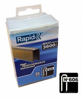 Kabės „Rapid“ 606/30, 3600 vnt. plast.p.