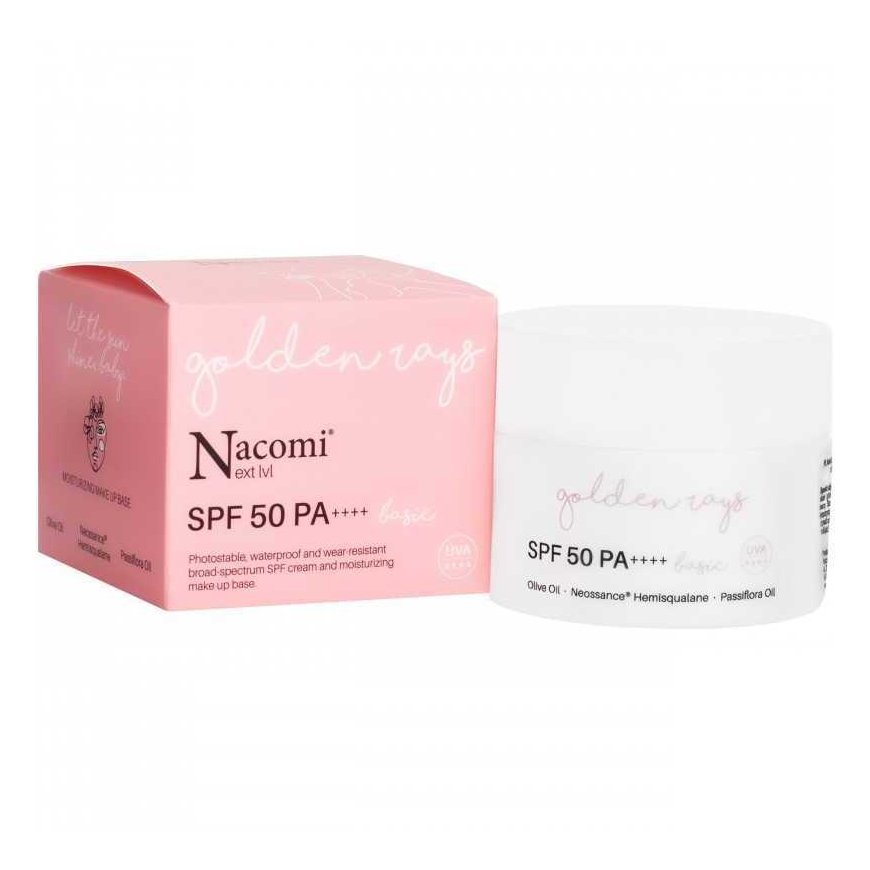 Nacomi Nacomi Next Level SPF50 PA ++++ drėkinamasis veido kremas su Basic 50ml filtru – 2