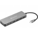 Sandberg 136-45 док-станция для ноутбука Док-разъём USB Type-C Алюминий Sandberg 136-45 док-станция для ноутбука Док-разъём USB Type-C Алюминий