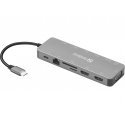 Sandberg 136-45 док-станция для ноутбука Док-разъём USB Type-C Алюминий Sandberg 136-45 док-станция для ноутбука Док-разъём USB Type-C Алюминий