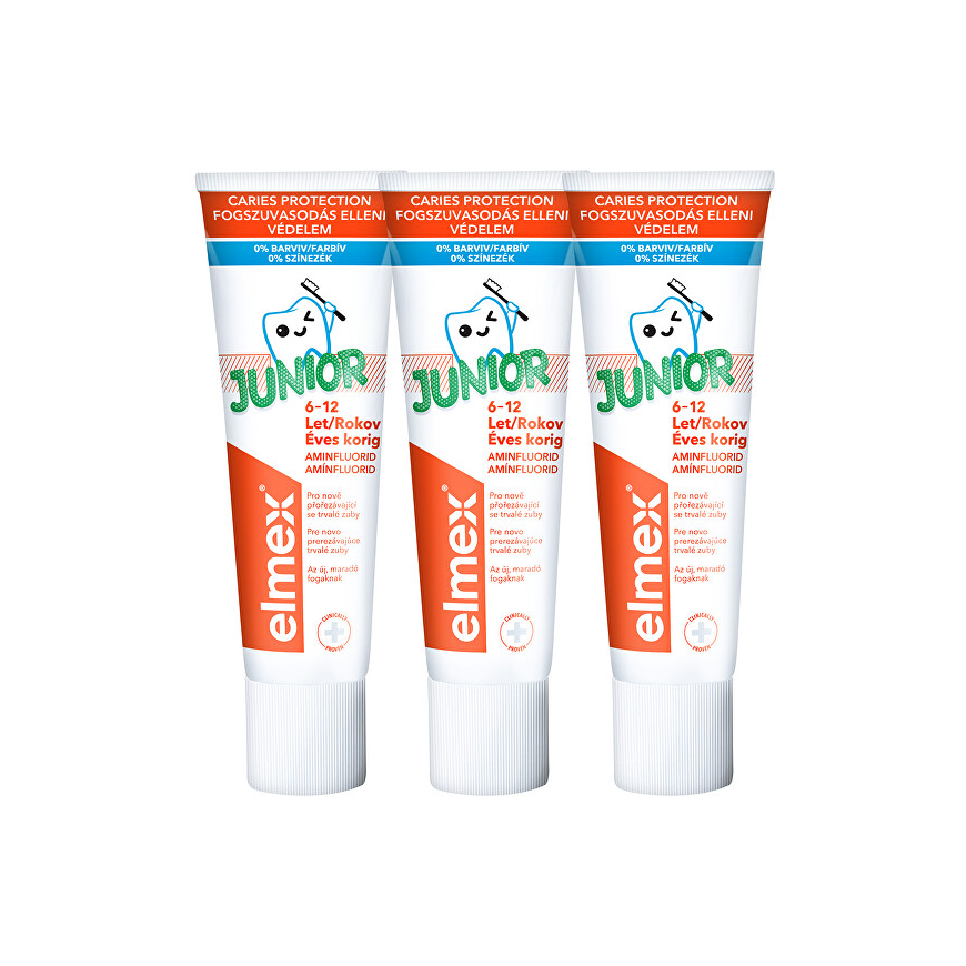 Elmex Junior Trio Toothpaste (3 pcs) - Children's toothpaste – 3