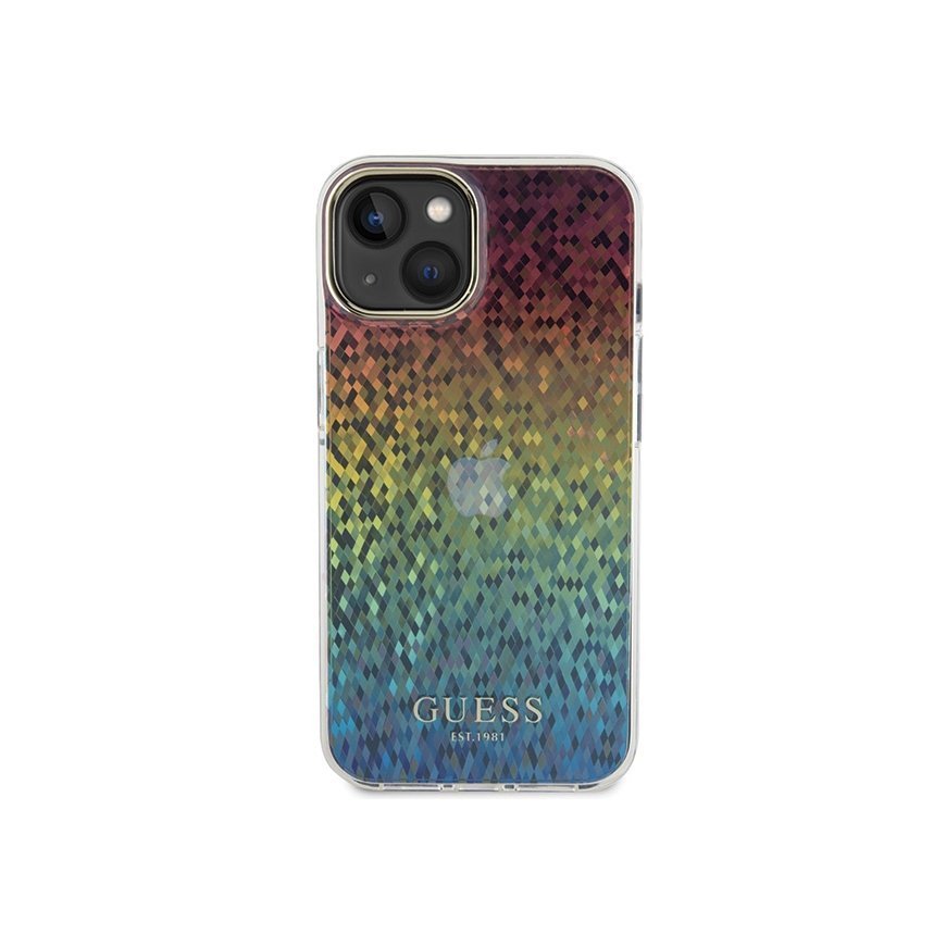 Guess IML Faceted Mirror Disco Iridescent case for iPhone 13 Pro
