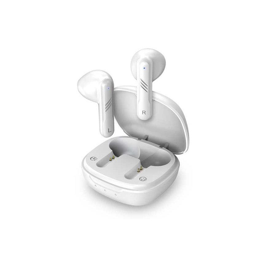 Headphones Genius HS-M905BT, microphone, zmiana utworu, white, 2.0, case with charger, sport type USB-C