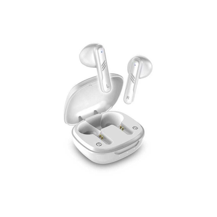 Headphones Genius HS-M905BT, microphone, zmiana utworu, white, 2.0, case with charger, sport type USB-C – 2