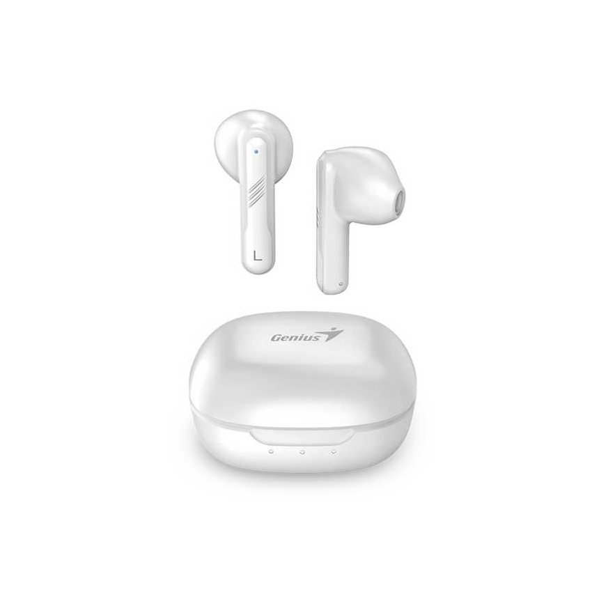Headphones Genius HS-M905BT, microphone, zmiana utworu, white, 2.0, case with charger, sport type USB-C – 4