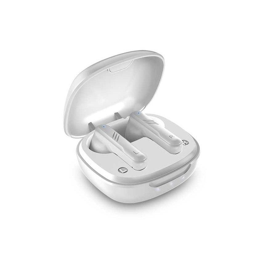 Ausinės Genius HS-M905BT, mikrofon, zmiana utworu, balta, 2.0, etui su ładowarką, sport typ USB-C – 5