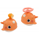 Lean Toys Whale Bath Toy 3 Tips Orange