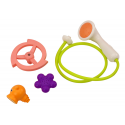 Lean Toys Whale Bath Toy 3 Tips Orange