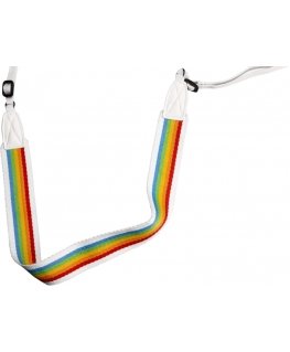 Polaroid Camera Strap Flat Rainbow White