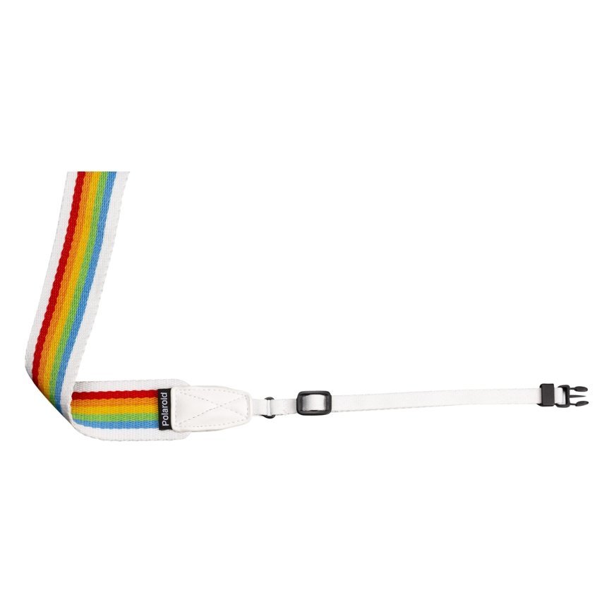 Polaroid Camera Strap Flat Rainbow White – 2