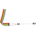 Polaroid Camera Strap Flat Rainbow White
