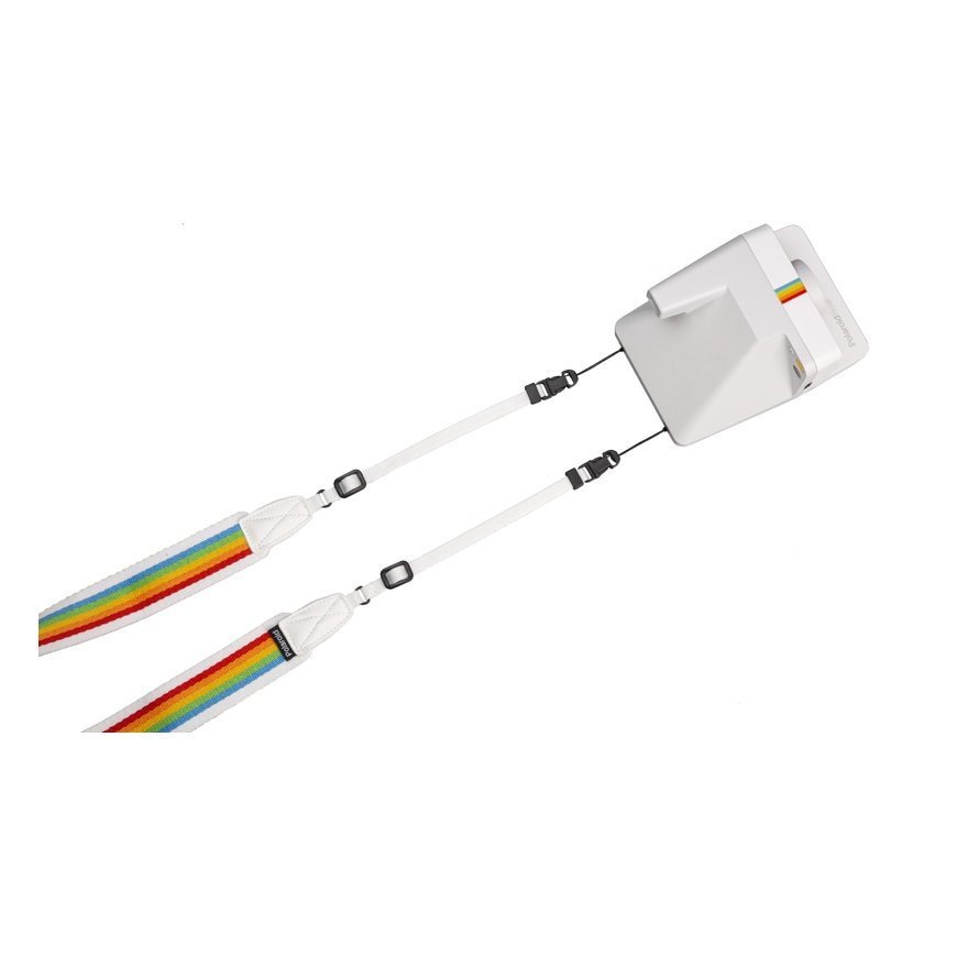 Polaroid Camera Strap Flat Rainbow White – 3
