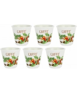 La Porcellana Bianca Set of 6 kieliszków na likier kawowy Liquorelli - White, 75 ml