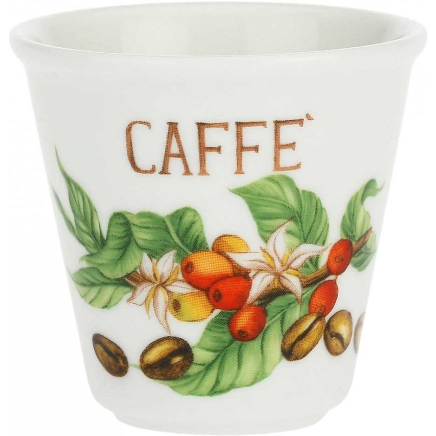 La Porcellana Bianca Rinkinys 6 kieliszków na likier kawowy Liquorelli - Baltas, 75 ml – 2