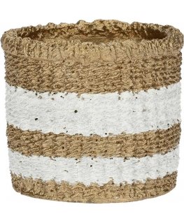 Rituali Domestici Rustykalna osłonka na doniczkę Pueblo - Kreminis, 13 cm