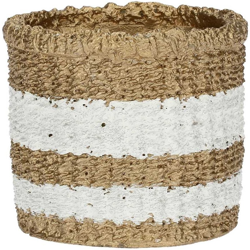 Rituali Domestici Rustykalna štuknka na doniczku Pueblo - Cream, 13 cm