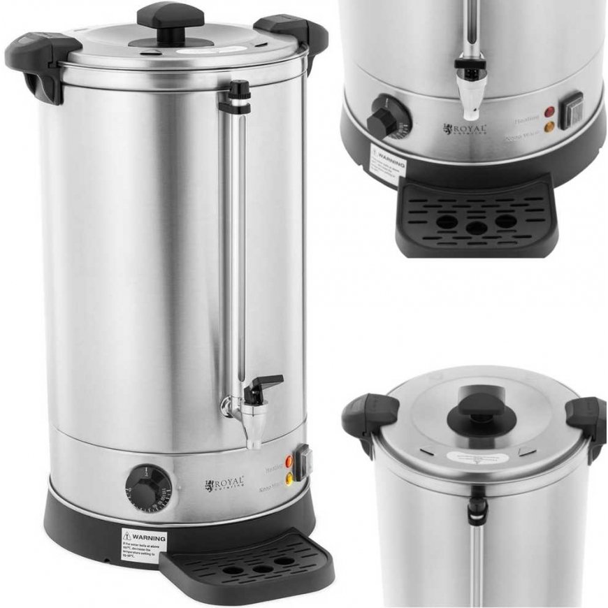 Royal Catering Warnik podgrzewacz do wody with double walls and ociekaczem 19.7 L 2500 W silver