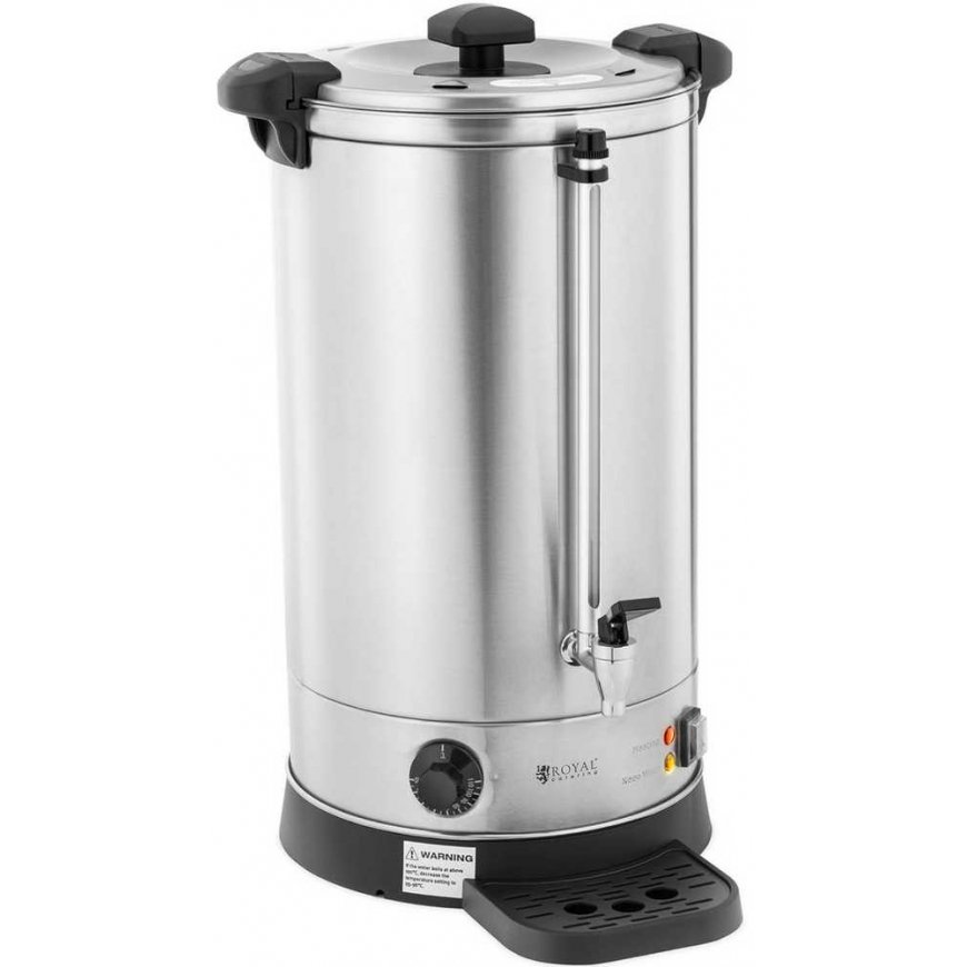 Royal Catering Warnik podgrzewacz do wody su podwójnymi ściankami i ociekaczem 19.7 L 2500 W sidabrinė – 2