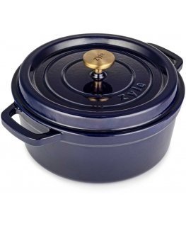 Zyle Round enameled cast iron pot ZY01BLKI, 5l