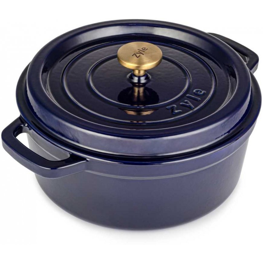 Zyle Round enameled cast iron pot ZY01BLKI, 5l