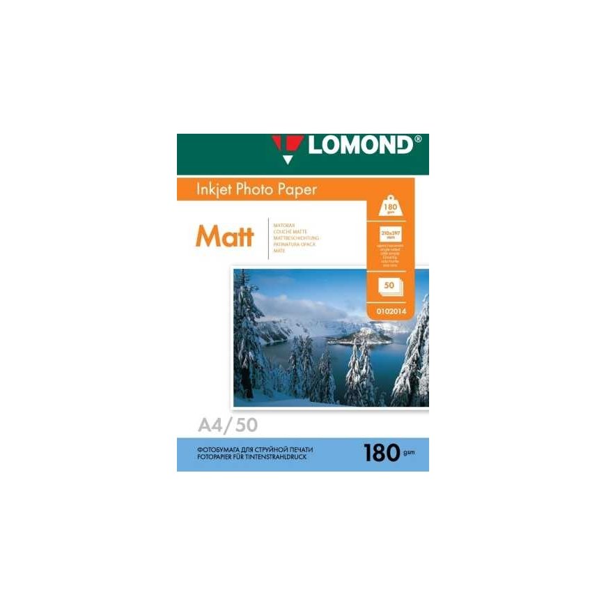 Photo paper Lomond Photo Inkjet Paper Matte 180 g/m2 A4, 50 sheets