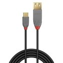 Lindy 36897 USB-kaabel 0,15 m USB 2.0 USB A USB C Must, Hall