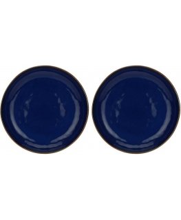 Rose&Tulipani Set of 2 round pots Concerto Blu Cobalto - Kobaltowy, 30 cm