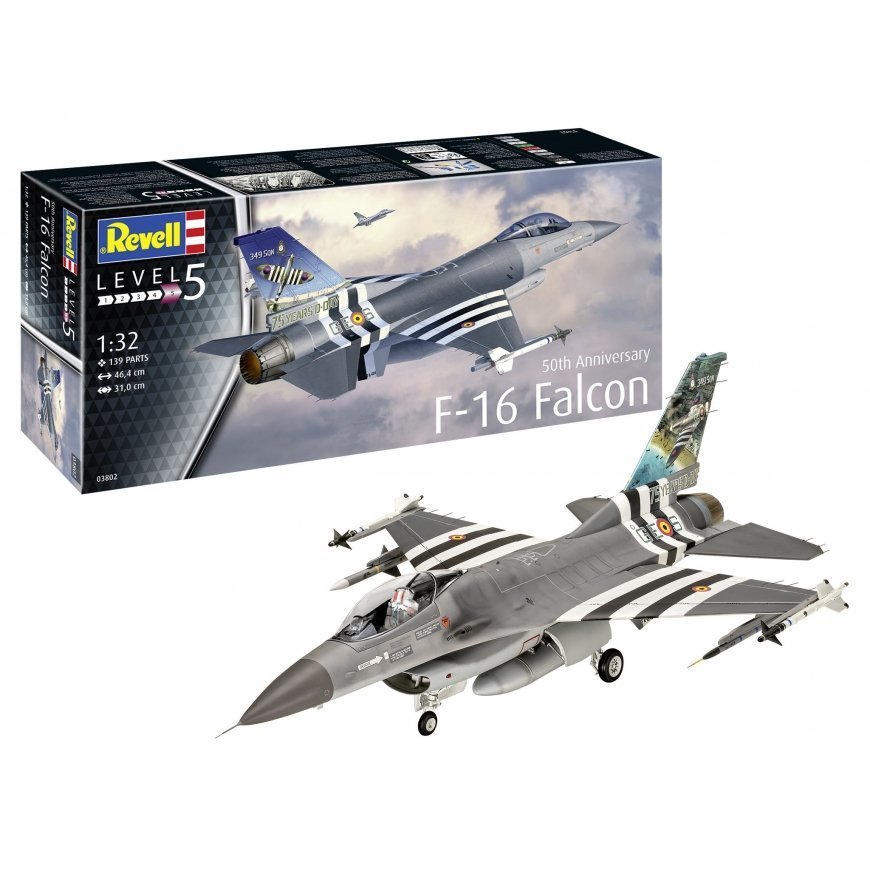 Plastic model Airplane 50TH Anniversary F-16 Falcon 1/32