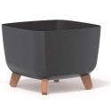 Prosperplast POT GRACIA SQUARE 29x29CM ANTHRACITE Prosperplast POT GRACIA SQUARE 29x29CM ANTHRACITE