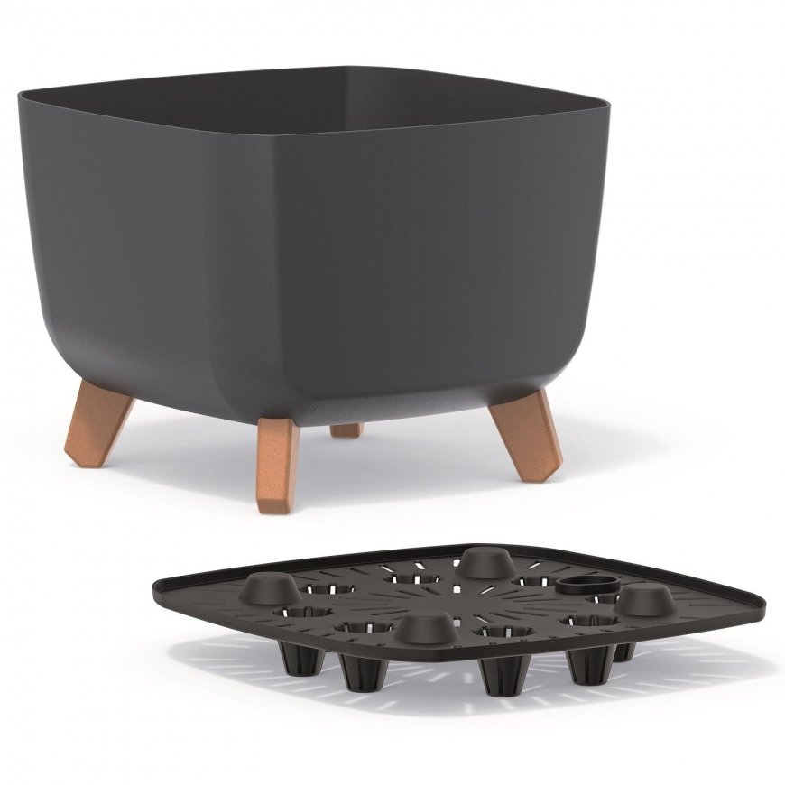 Prosperplast POT GRACIA SQUARE 29x29CM ANTHRACITE – 4