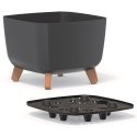 Prosperplast POT GRACIA SQUARE 29x29CM ANTHRACITE Prosperplast POT GRACIA SQUARE 29x29CM ANTHRACITE