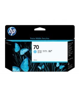 HP 70 130-ml blāvi gaišzila tintes kasetne