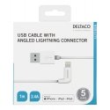 Deltaco IPLH-176 matkapuhelimen kaapeli Valkoinen 1 m USB A Lightning Deltaco IPLH-176 matkapuhelimen kaapeli Valkoinen 1 m USB A Lightning