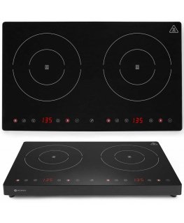 Kuchenka induction nastawna with panel dotykowym 2 pola grzewcze Black Line śr. 22 cm 3500 W - Hendi 239414